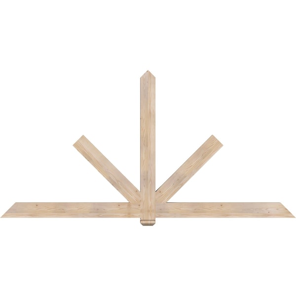Ekena Millwork Kennewick Smooth Timber Gable Bracket, Douglas Fir, 108"W x 54"H x 3 1/2"D x 5 1/2"F, 12/12 Pitch GBW108X54X0406KEN00SDF - main